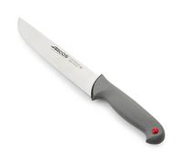 Arcos Serie Colour Prof - Cuchillo Carnicero - Hoja de Acero Inoxidable Nitrum de 200 mm - Mango de Polipropileno Recubierto de Elastómero Color Gris
