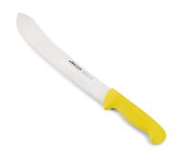 Arcos Cuchillo carnicero con Hoja Acero Inoxidable 300 mm. Cuchillo cocina profesional cortar carne, pescado y verduras. Mango ergonómico polioximetileno. Serie 2900. Color amarillo.