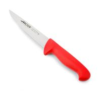 Arcos Cuchillo Carnicero Acero Inoxidable Nitrum y Hoja 200 mm. Cuchillo Cocina Profesional para Cortar Carne, Pescado y Verduras. Mango ergonómico polioximetileno. Serie 2900. Color Rojo.