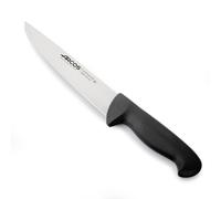 Arcos Cuchillo Carnicero con Hoja Acero Inoxidable Nitrum 200 mm. Cuchillo Cocina Profesional Cortar Carne, Pescado y Verduras. Mango ergonómico polioximetileno. Serie 2900. Color Negro.