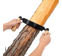 Cuchillo de carpintería, herramienta de descorteza para troncos de madera, herramienta de tallado para carpintería, portátil de avión (forma de media luna, 10 pulgadas, negro)