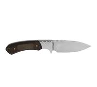 iFIELD Cuchillo de Caza Deportivo Camper EL29016, Total 22,8 cms, Mango Stamina Decorada CNC, Hoja de Acero INOX 3Cr13,con Funda de Piel, Herramienta de Camping para Pesca, Caza, Actividad Deportiva