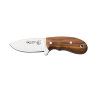 Cuchillo de caza lycaon j&v con mango de madera de olivo, hoja de 7 cm