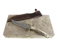 Cuchillo de caza muela big five lion, hoja de 16 cm de acero x50crmov1