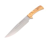 Cuchillo de caza muela jabalí jabali-21ol, cachas de madera de olivo,