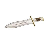 Cuchillo de caza muela podenquero, enterizo, cachas de ciervo y latón