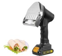 Cuchillo de chawarma eléctrico inalámbrico profesional, cortadora de carne de kebab gyro con 2 cuchillas de acero inoxidable, grosor ajustable de 0-8 mm, cortador de mano recargable para cocina