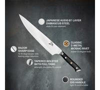 Cuchillo de chef de 10" serie japonesa Alpha-Royal acero de Damasco Zelite Infinity by Klarstein