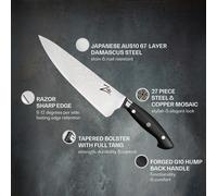 Cuchillo de chef de 8" de la serie Executive-Plus de acero inoxidable de 61 HRC Zelite Infinity by Klarstein