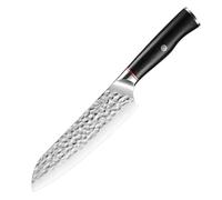 Cuchillo de chef forjado a mano, juego de cuchillos de cocina de acero inoxidable, cuchillo Santoku japonés afilado, nakiri, herramientas de corte(7 in Santoku knife)