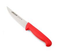 Arcos Cuchillo de Cocina Profesional - Hoja de Acero Inoxidable Nitrum 130 mm - Mango Polipropileno Rojo - Alta Durabilidad y Corte Preciso - Serie 2900