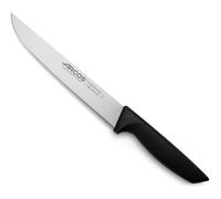 Arcos Cuchillo de cocina Serie Niza – Hoja NITRUM 200 mm – Mango negro resistente y ligero