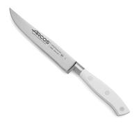 Arcos Cuchillo cocina - Acero Inoxidable Nitrum y Hoja 150 mm. Cuchillo cocina profesional para cocinar. 226 gr. Mango ergonómico polioximetileno POM. Serie Riviera Blanc. Color blanco.