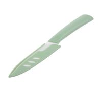 Cuchillo de Cocina de Cerámica Blanco con Funda, para Verduras | Protector de Hoja, Mango Ergonómico Antideslizante, Almacenamiento Seguro en Cajón, Uso Doméstico