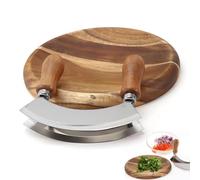 Cuchillo de cocina LACHT con hoja curva de acero inoxidable - Cuchillo monogámico para cortar verduras, hierbas, carne y alimentos, mango ergonómico - Corte preciso y eficiente