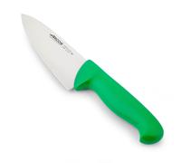 Arcos Serie 2900 - Cuchillo Cocinero - Hoja de Acero Inoxidable NITRUM de 150 mm - Mango inyectado en Polipropileno Color verde