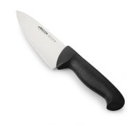 Arcos Cuchillo Chef Acero Inoxidable Nitrum y Hoja 150 mm. Cuchillo Cocina Profesional multipropósito. Mango ergonómico Polipropileno. Serie 2900. Color Negro.