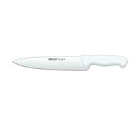 Cuchillo de Cocinero Arcos Colour - Prof 292224 de Acero Inoxidable Nitrum y Mango Ergonómico de Polipropileno Blanco y Hoja de 25 Cm con Funda Display