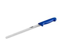 Cuchillo de condado térmico (acero), filo de sierra unilateral, mango de plástico azul., acero PP, Klinge 26 cm