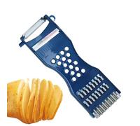 Cuchillo de cortar verduras multifunción - Rallador de patatas multifunción | Rallador y picador versátil con mango antideslizante para cebolla y zanahoria y fruta