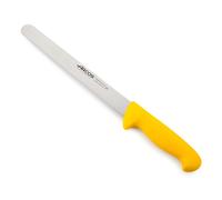 Arcos Serie 2900 - Cuchillo Fiambre - Hoja de Acero Inoxidable NITRUM de 250 mm - Mango inyectado en Polipropileno Color amarillo