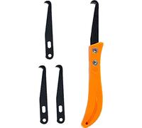 Cuchillo de Gancho de reparación de Huecos de azulejo Profesional con Hoja de 3 uds, Herramienta de construcción para Remover Limpieza de Costuras de lechada de mortero de cerámica para Piso de Pared