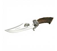 Cuchillo de lujo muela big five b.f-elephant para caza mayor, hoja bow