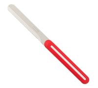 Arcos Cuchillo de Mesa Serrado - Acero Inoxidable NITRUM 100 mm - Desayuno y Cocina - Mango Polipropileno Rojo - Serie B-Line