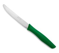 Arcos Serie Nova - Cuchillo Mesa - Hoja Serrada de Acero Inoxidable de 110 mm - Mango de Polipropileno Color verde