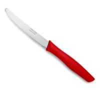 Arcos Serie Nova - Cuchillo Mesa - Hoja Serrada de Acero Inoxidable de 110 mm - Mango de Polipropileno Color rojo