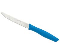 Arcos Serie Nova - Cuchillo Mesa - Hoja Serrada de Acero Inoxidable de 110 mm - Mango de Polipropileno Color azul