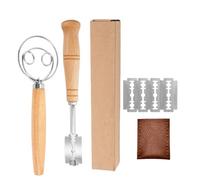 Cuchillo de Panadero, 6 Piezas, Cuchillo de Masa con 5 Pcs Cuchillas de Repuesto, Herramienta de Corte de Pan Acero Inoxidable, Masa Cuchillo multiusos, para pasta, pizza, postres y Hornear Cocina
