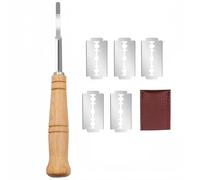 Cuchillo De Panadero De Corte, Herramienta De Corte De Pan, Cuchillo De Masa, Accesorios De Horneado De Cocina (5 Cuchillas + 1 Funda De Cuero)