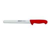 Arcos Serie 2900 - Cuchillo Pastelero - Hoja Serrada de Acero Inoxidable NITRUM de 250 mm - Mango inyectado en Polipropileno Color rojo