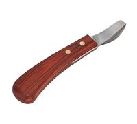 Cuchillo de Pezuña, Cuchillo Recortador de Pezuñas de Doble Filo con Mango de Madera Herrador de Caballos Tijeras para Pezuñas Ovaladas con Asa de Aseo Equino Cortapezuñas Multiusos