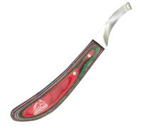 Cuchillo de pezuña para zurdos superafilado, hoja de acero inoxidable J2 japonesa, mango de hoja, herramienta versátil para el cuidado de pezuñas de caballo y vaca, ideal para herreros profesionales y