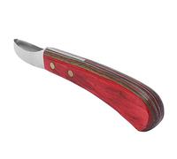 Cuchillo de pezuña, recortadora de pezuñas curvada, cincel de mango de madera, herramienta esencial de herrero, construcción de acero para un rendimiento fiable, fácil de sostener y operar