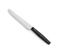 Arcos Cuchillos de Mesa - Hoja Serrada Acero Inoxidable Nitrum 110 mm - Mango Nylon Negro - Ideal para Postres - Serie C