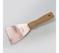 Cuchillo de revestimiento de cobre - Espátula de yeso con mango de madera, espátula versátil para paneles de yeso y papel pintado, herramienta de pintura ideal para renovación del hogar