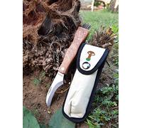 Cuchillo de setas con cepillo cuchillo para recoger setas, porches, trufas con hoja de acero inoxidable con funda también para niños de 10 años