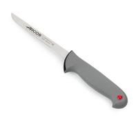 Arcos Serie Colour Prof - Cuchillo Deshuesador - Hoja de Acero Inoxidable NITRUM de 150 mm - Mango de Polipropileno recubierto de Elastómero Color gris