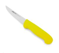 Arcos Cuchillo deshuesador con Hoja Acero Inoxidable Nitrum 130 mm. Cuchillo carnicero profesional para cortar huesos carne. Mango ergonómico polipropileno. Serie 2900. Color amarillo.