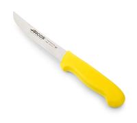 Arcos Cuchillo deshuesador con Hoja Acero Inoxidable Nitrum 160 mm. Cuchillo profesional para cortar huesos carne. Mango ergonómico polipropileno. Serie 2900. Color amarillo.