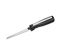 Cuchillo eléctrico Clatronic EM 3702, 120W, hoja dentada inox, botón de expulsión, negro/plata