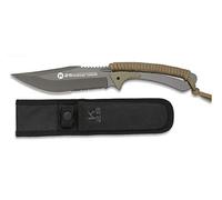 Cuchillo encordado K25 Coyote Total 25 para Caza, Pesca, Camping, Outdoor, Supervivencia y Bushcraft K25 32378 + Portabotellas de regalo