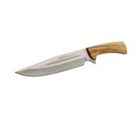 Cuchillo enterizo jabalí-21 ol de madera de olivo muela, cuchillo art