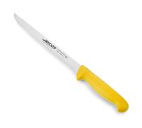 Arcos Cuchillo para filetear con Hoja Acero Inoxidable Nitrum 200 mm. Cuchillo afilado para filetear carne y pescado. Mango ergonómico polipropileno. Serie 2900. Color amarillo.