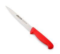 Arcos Serie 2900 - Cuchillo Fileteador Semiflexible - Hoja de Acero Inoxidable Nitrum de 190 mm - Mango inyectado en Polipropileno Color Rojo