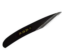 Cuchillo Kiridashi japonés curvo hoja de carbono - Cuchillo de injerto, diestro (negro, 24 mm)