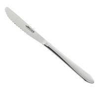 Arcos Serie Berlin - Cuchillo de Mesa - Monoblock de una Pieza en Acero Inoxidable 100 mm Microperlado - Color Plata